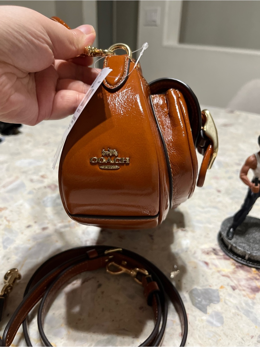 ‼️LAST 1 NWT COACH Ashton 2way Shoulder Bag CBJ01 glazed leather - Picture 3 of 14